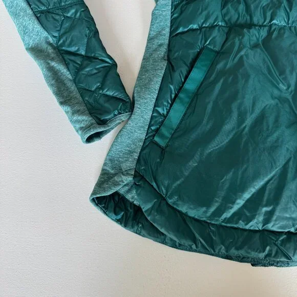 Lululemon Goose Down For a Run Quilted Puffer Pullover Forage Teal Size 6 Active - Picture 4 of 16